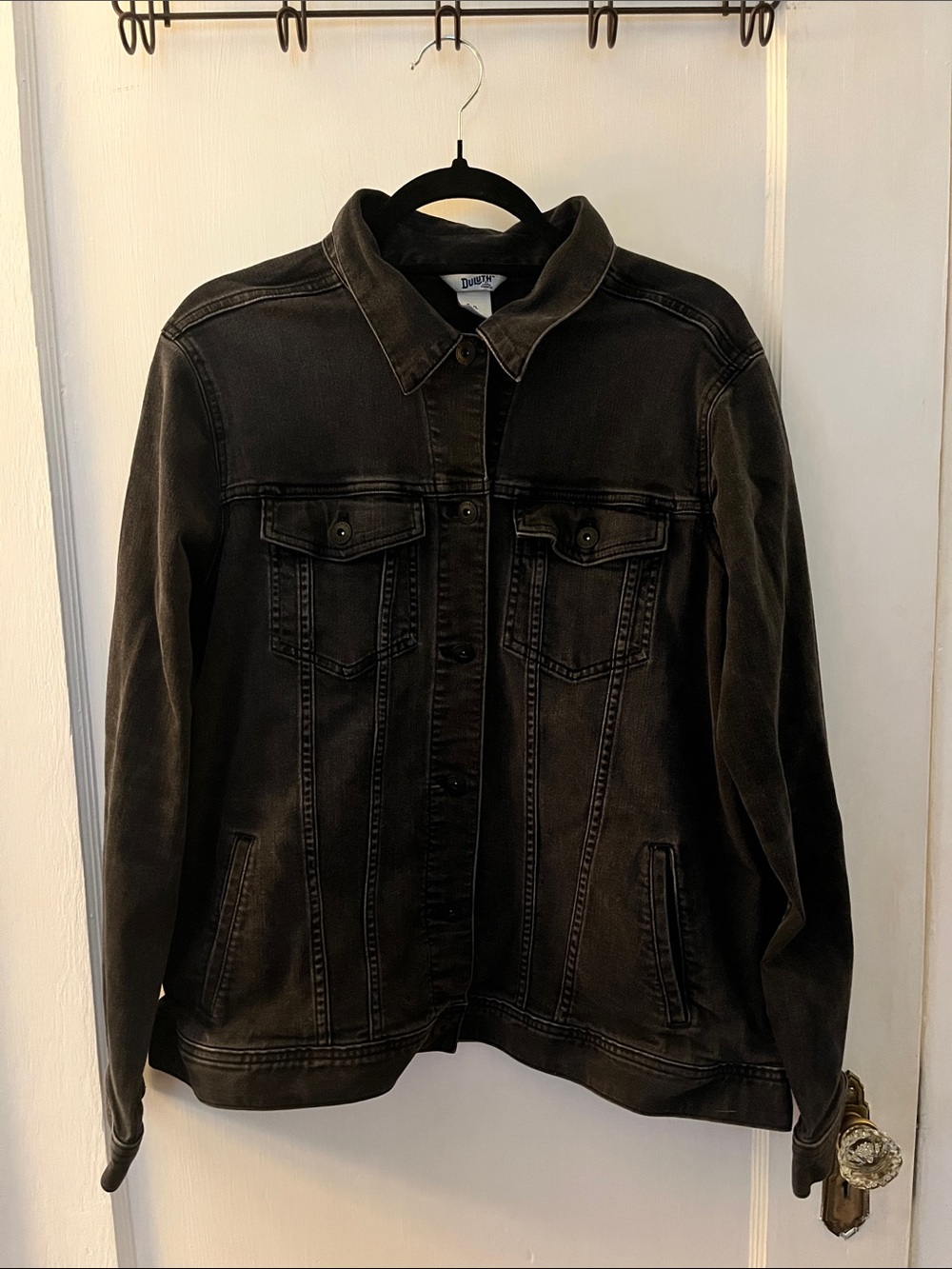 Duluth Trading Co Black Denim Jacket (Women’s XL)